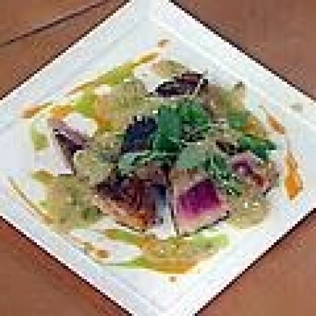 Sixteen Spice Seared Tuna with Mustard Mint Sauce