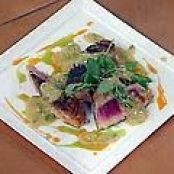 Sixteen Spice Seared Tuna with Mustard Mint Sauce