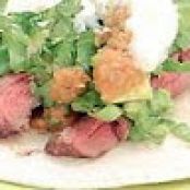 Skirt Steak Tacos with Roasted Tomato Salsa