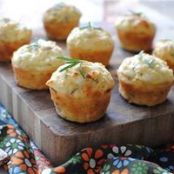 Savory Mini Muffins with Goat Cheese, Red Onion & Rosemary