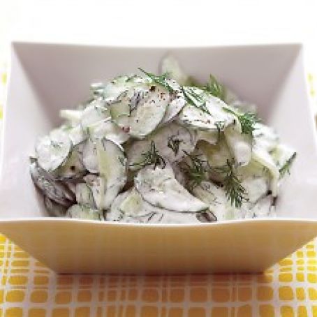 Cucumber Salad with Sour Cream and Dill Dressing - all cycles