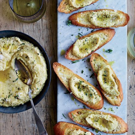 Herbed Chickpea Bruschetta