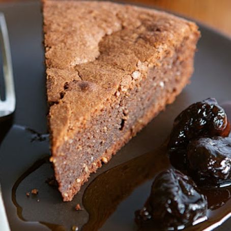 Chocolate Torte with Calvados-Poached Figs