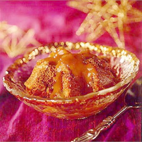 Mocha Bread Pudding with Caramel Sauce