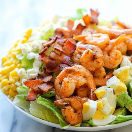 Shrimp Cobb Salad with Cilantro Dressing