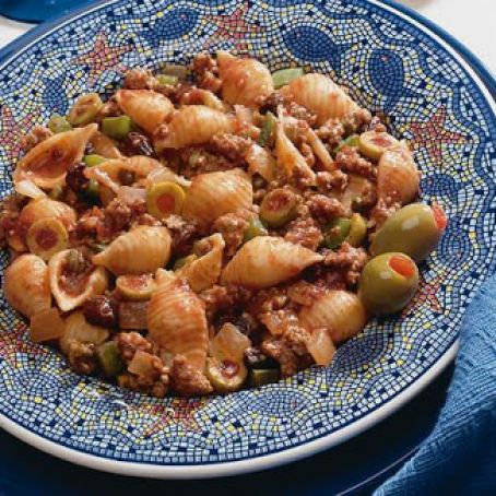 Beefy Pasta Picadillo