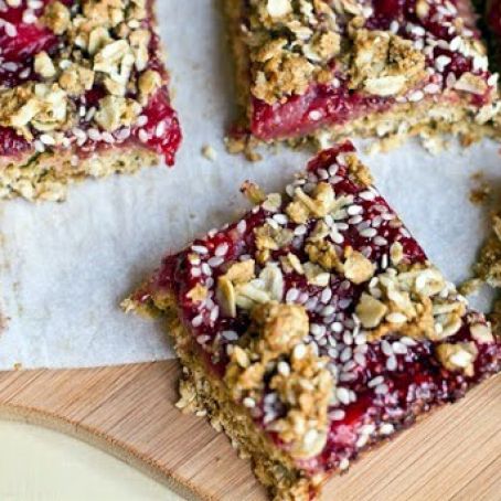 Healthy Strawberry Oat Squares