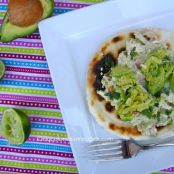 Chicken-Arepa Reina Pepiada (Arepa with Shredded Chicken and Avocado)