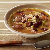 Slow Cooker Red Bean, Sausage and Rice Soup