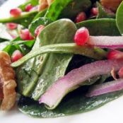 Spinach and Pomegranate Salad with Honey Balsamic Vinaigrette