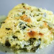 Baked Spaghetti Squash w/ Cheddar Cheese & Spinach