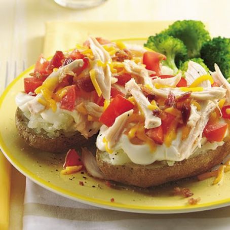 Chicken and Tomato Topped Potatoes