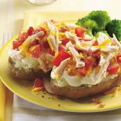 Chicken and Tomato Topped Potatoes