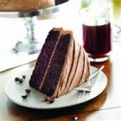 Dark Chocolate Cake with Mocha Frosting