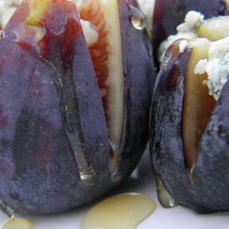 Figs with Bleu Cheese and Honey