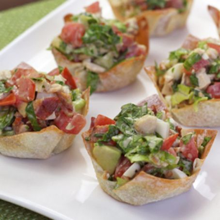 BLT Wonton Crunchies ( Hungry Girl)