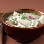 Creamed Potatoes & Peas Recipe
