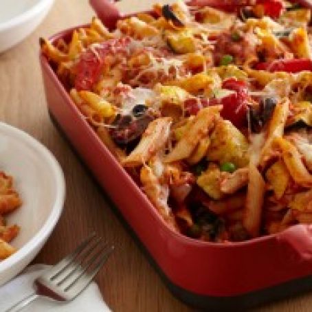 Baked Penne with Roasted Vegetables (Giada)