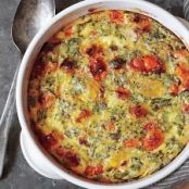 Roasted Cherry Tomato Clafoutis