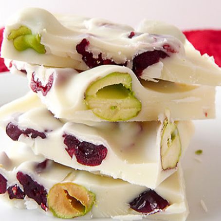 Pistachio & Cranberry White Chocolate Bark