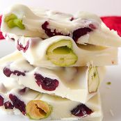 Pistachio & Cranberry White Chocolate Bark