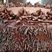 Double Vanilla Cake with Chocolate Icing