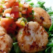 Vieiras en salsa de papaya