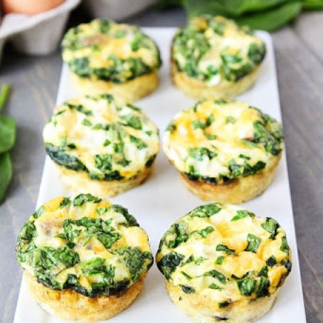 Egg Muffins w/ Sausage, Spinach, & Cheese
