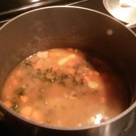 White Bean and Kielbasa Winter Soup