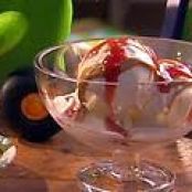 Peanut Butter and Jelly Swirled Ice Cream with Vanilla Cookies