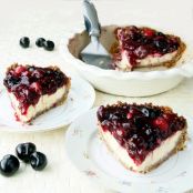 Cheesecake Pie with Cherry Topping