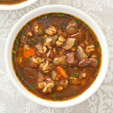 Beef and Barley Soup for Two