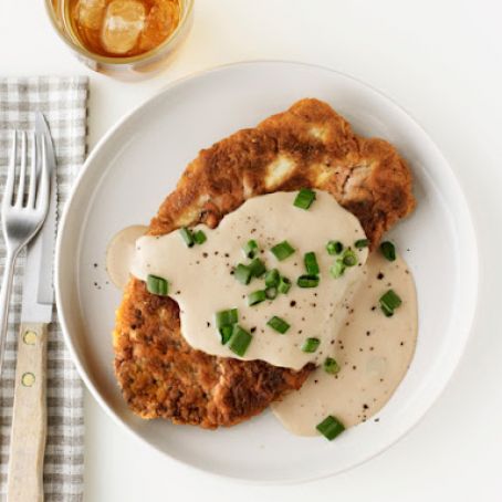 Beef, Chicken-Fried Steak With Cream Gravy