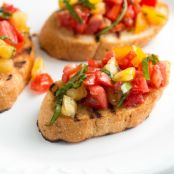 Bruschetta on Garlic Bread