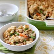 Chicken Pot Pie with Biscuit Crumble