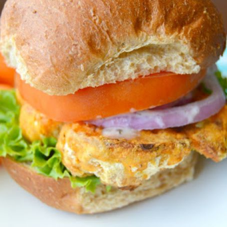 Buffalo Cauliflower “Chicken” Sandwich (Vegan)