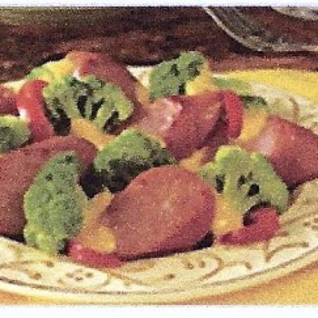German Sausage with Broccoli & Cheese