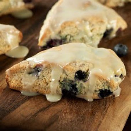Iced Lemon-Blueberry Scones