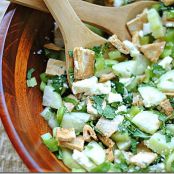 Pita Bread Salad with Cucumber, Mint & Feta
