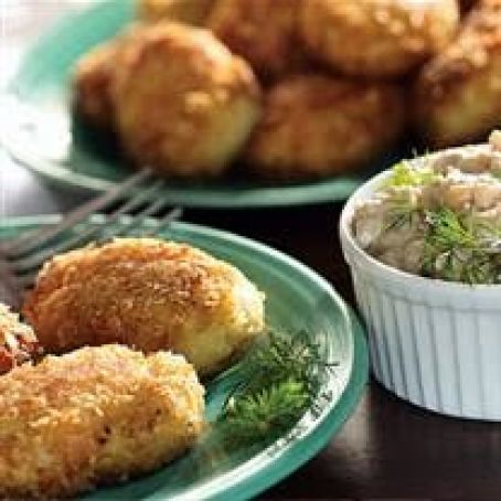 Crab Croquettes with Caramelized Onion Dip