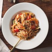 Spaghetti with Mussels, Clams and Shrimp