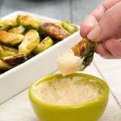 Crispy Brussels Sprouts with Spicy Aioli