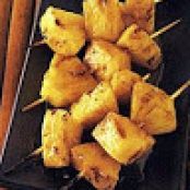 Pineapple Skewers with Brown Butter and Orange Juice Glaze
