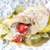 Chicken Caprese Hobo dinner