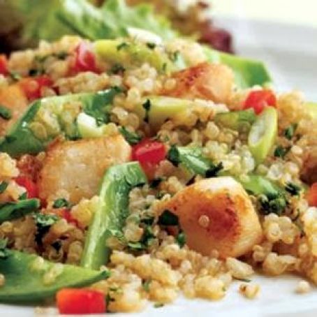 Toasted Quinoa Salad with Shrimp & Snow Peas