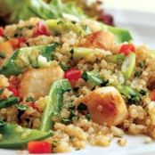 Toasted Quinoa Salad with Shrimp & Snow Peas