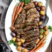 Slow Cooker Balsamic Dijon Pot Roast (Freezer Meal Kit)