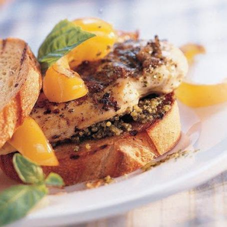 Grilled Pesto Chicken Sandwiches