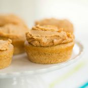 Doggie Pupcakes with Peanut Butter-Yogurt Frosting