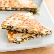 Black Bean, Corn and Poblano Quesadillas